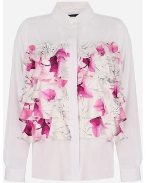 Madebyza Floral Frilled Shirt - Pink