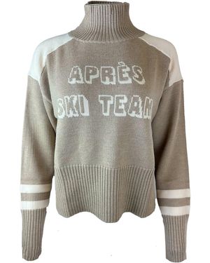 Team Event Neutrals Après Ski Team Funnel Neck Après Ski Sweater Color: Desert/Glacier - Gray
