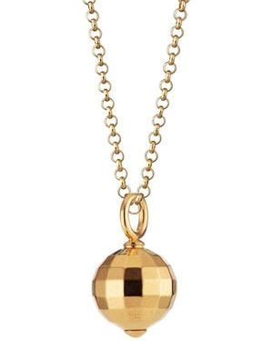 Scream Pretty Disco Ball Charm Necklace - Metallic