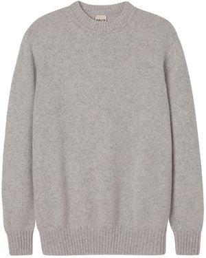 Salts Cashmere Lofty Knit Crew Neck Jumper - Grey