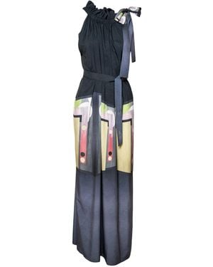 ARTISTA Harper Halter Neck Maxi Dress - Blue