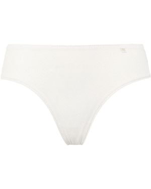 Nudea Honeycomb High Leg Brief - White