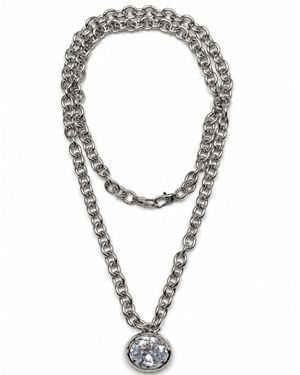 Jagged Halo Jewelry Heathcliff Convertible Pendant Necklace Filled - Metallic