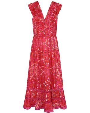 Mercy Delta Holkham Tuscany Pompelmo Dress - Red