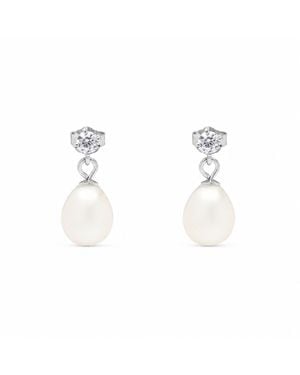 Esterah Maia Pearl Earrings - White