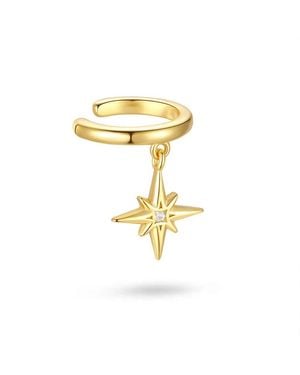 Gold Trip Star Drop Ear Cuff - Metallic