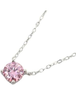 Harfi Tourmaline Moissanite Crystal Necklace - Pink