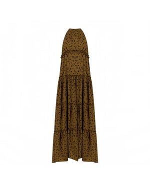 Belyed Handcraft Loulou – Crepe Halter Maxi Dress By Belyed - Natural