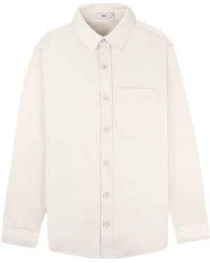 VLD Neutrals Noord Fleece Overshirt - White