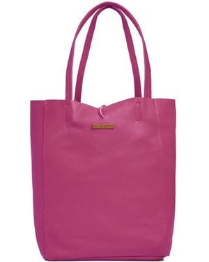 Betsy & Floss Milan Soft Leather Tote Bag - Pink