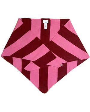 Nooki Design Edwina Knitted Triangle Scarf - Red