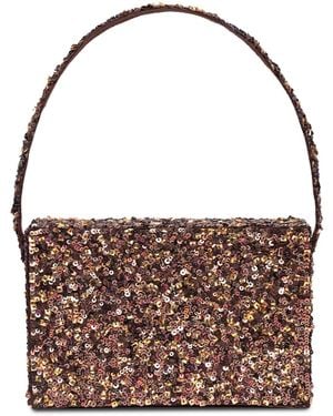 Simitri Cocoa Glimmer Box Clutch - Brown