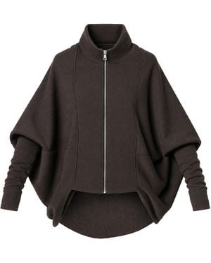 Metamorph Extravagant Cardigan With Front Zipper - Black
