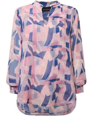 James Lakeland Mosaic Print Blouse - Pink