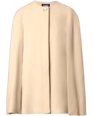 Rumour London Neutrals Cora Wool & Cashmere-Blend Cape Coat - Natural