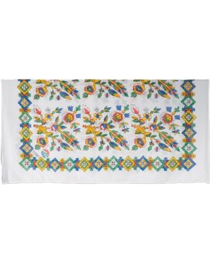 Springmoonatelier Floral Scarf - Blue