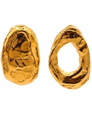 De Roms The Eclipse Molten Stud Earrings - Metallic