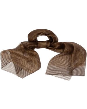 Saachi Silk Sparkle Wrap Scarf - Brown