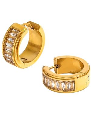 Mg Jewelry Stella Baguette Hoops - Metallic