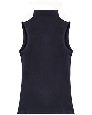 Rave on Trend Sleeveless Turtleneck - Blue