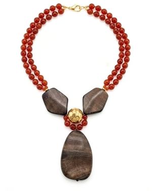 Jaredjamin Ember Horn Pendant Necklace - Brown
