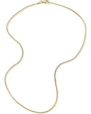 Ellie Vail Jewelry Desi Herringbone Chain Necklace - Metallic