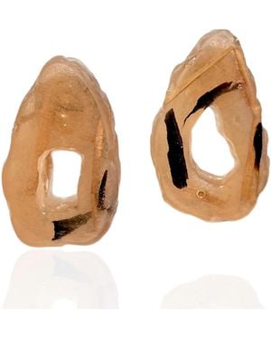 Bio-Trimmings Neutrals Hutton Cutout Bio-Gem Earrings - Brown