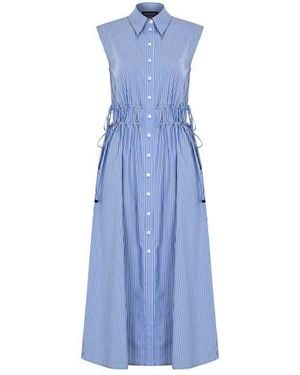 Exquise Regular Playful Buttoned Midi Dress - Blue