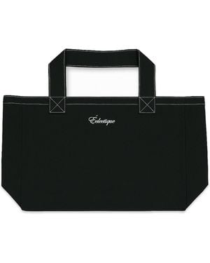 Éclectique Canvas Tote Bag - Black