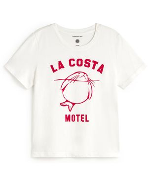 Thinking Mu Animal Motel Ida T-Shirt - White