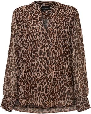 James Lakeland Print Leopard Blouse - Brown