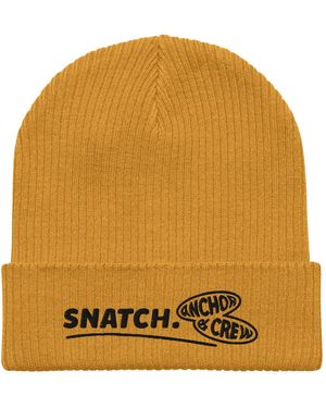 Anchor and Crew Mustard Snatch Gen. Organic Cotton Embroidered Beanie - Yellow