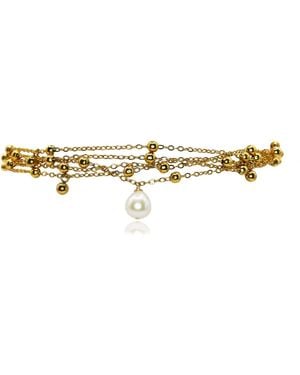 Marquise Swim Necklace - Metallic