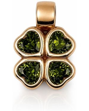 The Lila Lobster Rose Clover Charm Bronze - Green