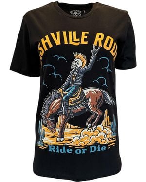 Any Old Iron Nashville Rodeo Cotton T-Shirt - Black