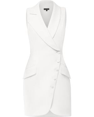 Tia Dorraine Significant Other Sleeveless Blazer Mini Dress - White