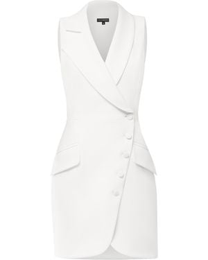 Tia Dorraine Significant Other Sleeveless Blazer Mini Dress - White