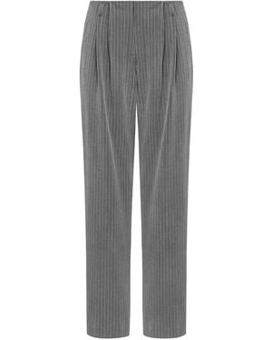 Mandragora Straight Striped Pants Gante - Gray