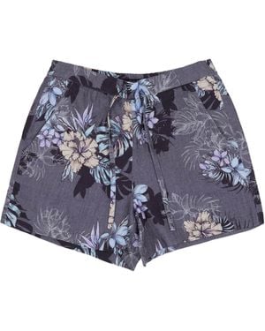 lords of harlech Leanne Exotic Floral Drawstring Short - Blue