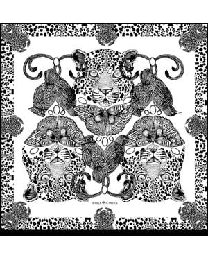 Emily Carter The Leopard Pocket Square - Metallic