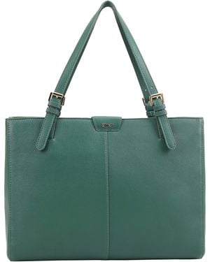 Paul Costelloe Argo Leather Tote - Green