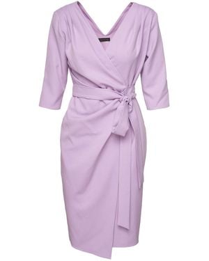 concept A trois Wrap Light Cocktail Dress - Purple