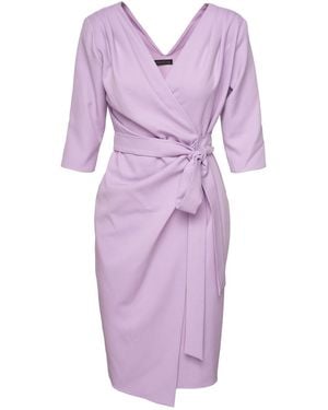 concept A trois Wrap Light Cocktail Dress - Purple