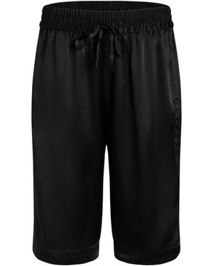 Je Mérite (I Deserve) Silk Tuxedo Bermuda Short - Black