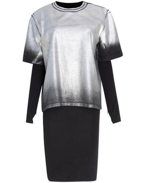 Circular Path Doubled Layer Dress - Grey