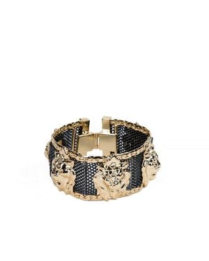 Addicted Heritage Plated Bracalet With Lion Head Motifs - Metallic