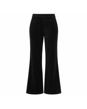 Traffic People Corrie's Bravado Velvet Cord Bouvier Wide Leg Trousers - Black