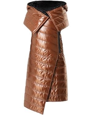 Metamorph Long Hooded Vest - Brown