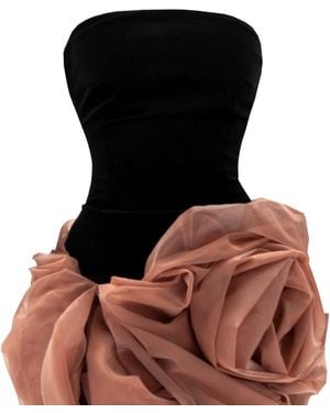 La Musa Roman Rose Dress - Black