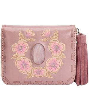 Jodi Lee Charm Pansy Mini Wallet Dusty - Pink